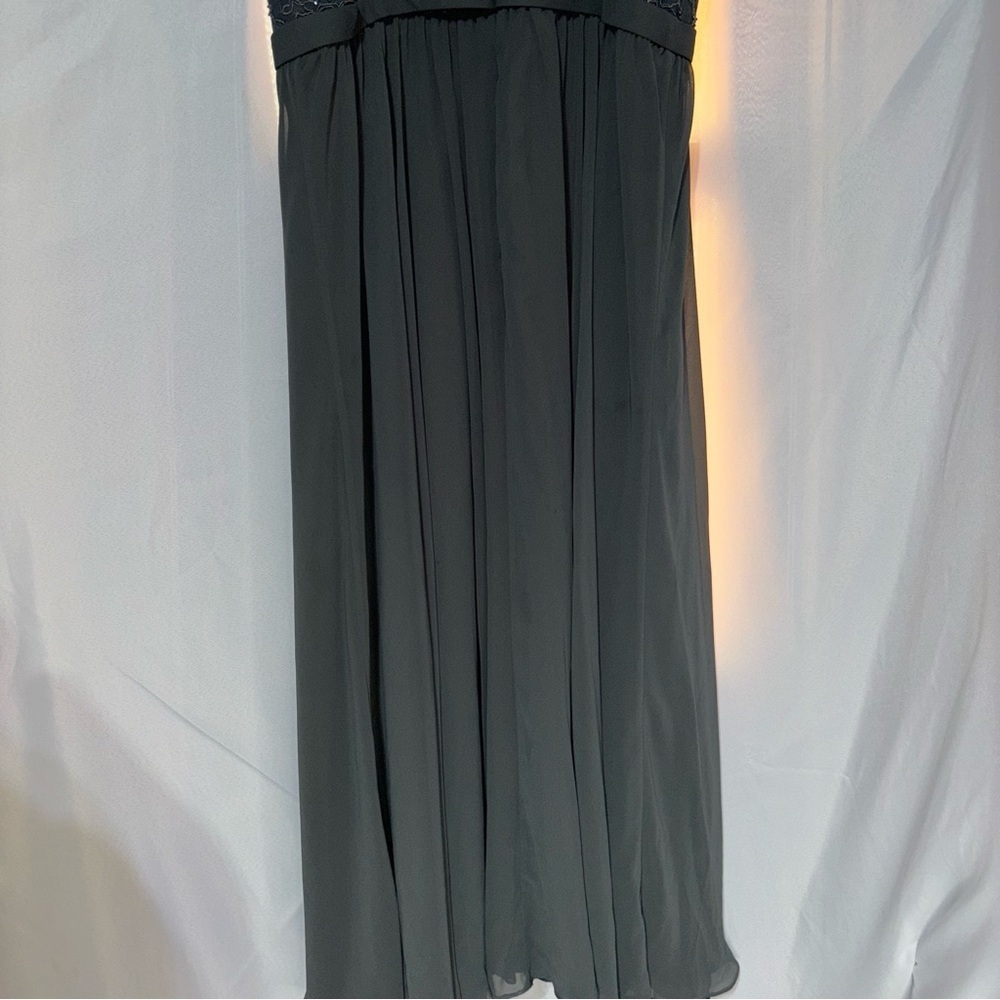 MORILEE A-line Chiffon Evening Beaded Embroidery Ethereal Airy MOB MOG Size 18 - Picture 10 of 15